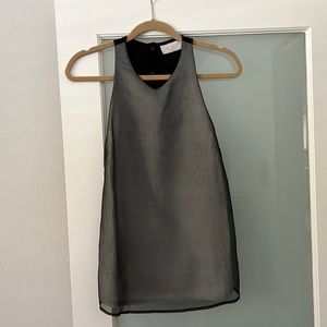 A.L.C. Sequin with sheer overlay shirt